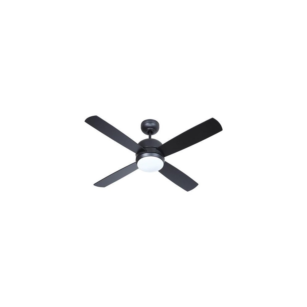 44" Montreal Ceiling Fan in Flat Black, MN44FB4-LED-UCI