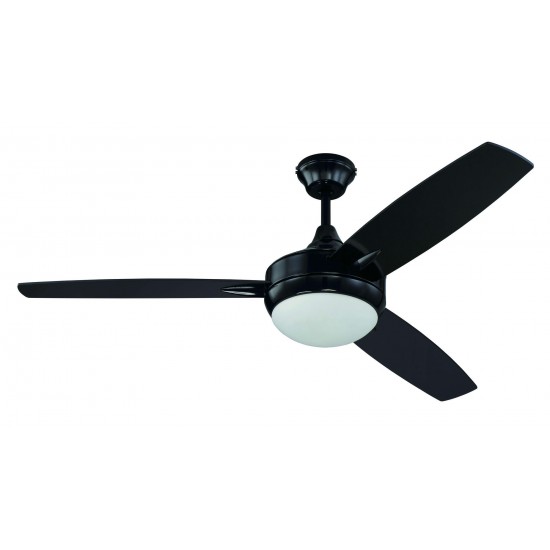 52" Targas Ceiling Fan in Gloss Black, TG52GBK3-UCI