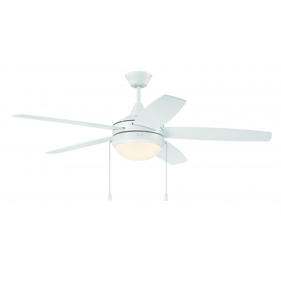 52" Phaze 5 Ceiling Fan in White, PHA52W5