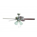 52" Twist N Click Ceiling Fan in Brushed Polished Nickel, TCE52BNK5C4