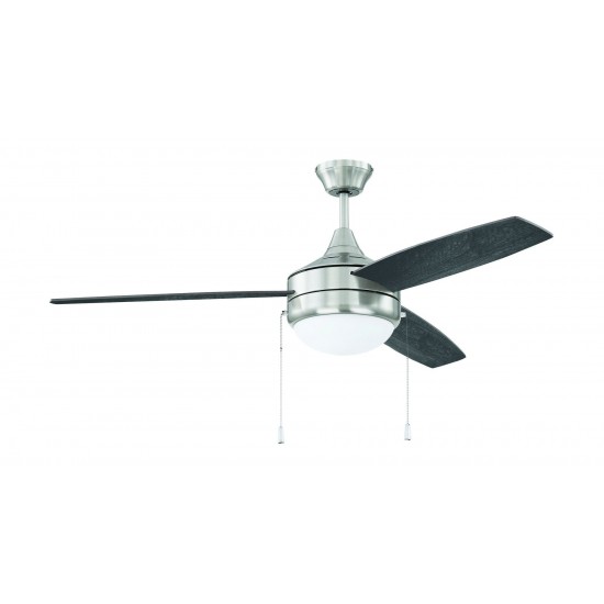 52" Phaze 3 Ceiling Fan in Brushed Polished Nickel, PHA52BNK3-BNGW