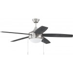 52" Phaze 5 Ceiling Fan in Brushed Polished Nickel, PHA52BNK5-BNGW