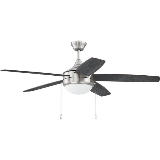 52" Phaze 5 Ceiling Fan in Brushed Polished Nickel, PHA52BNK5-BNGW