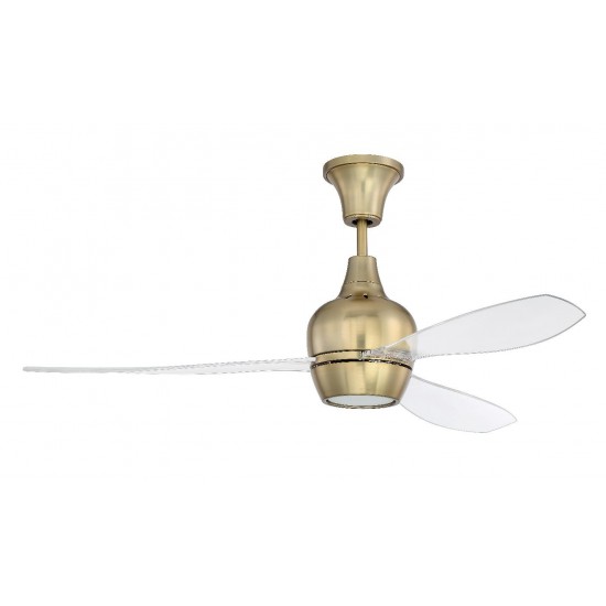 52" Bordeaux Ceiling Fan inSatin Brass, BRD52SB3