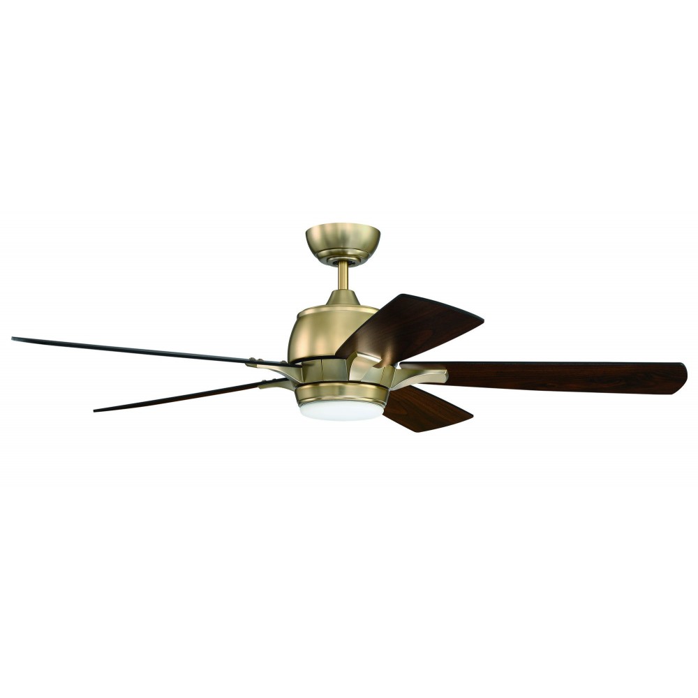 52" Stellar Ceiling Fan in Satin Brass, STE52SB5