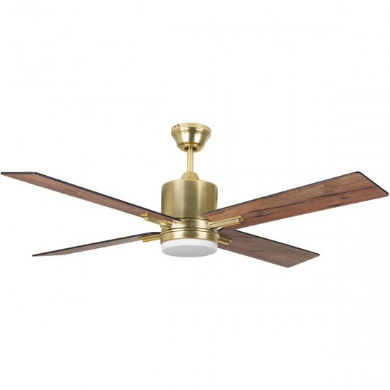 52" Teana Ceiling Fan in Satin Brass, TEA52SB4-UCI