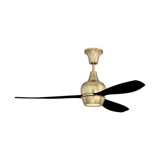 52" Bordeaux Ceiling Fan inSatin Brass, BRD52SB3-FB