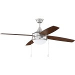 52" Phaze 4 Ceiling Fan in Brushed Polished Nickel, PHA52BNK4-UCI