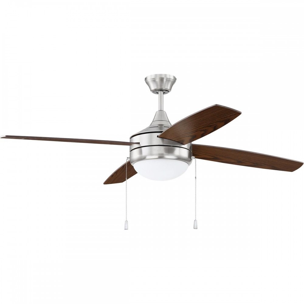 52" Phaze 4 Ceiling Fan in Brushed Polished Nickel, PHA52BNK4-UCI