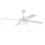 52" Phaze 4 Ceiling Fan in White, PHA52W4-UCI