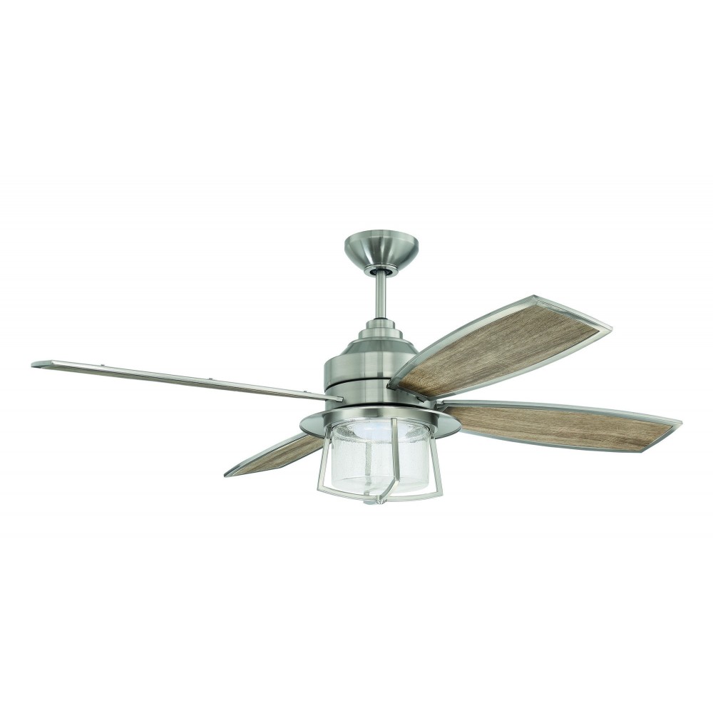 52" Waterfront Ceiling Fan in Brushed Polished Nickel