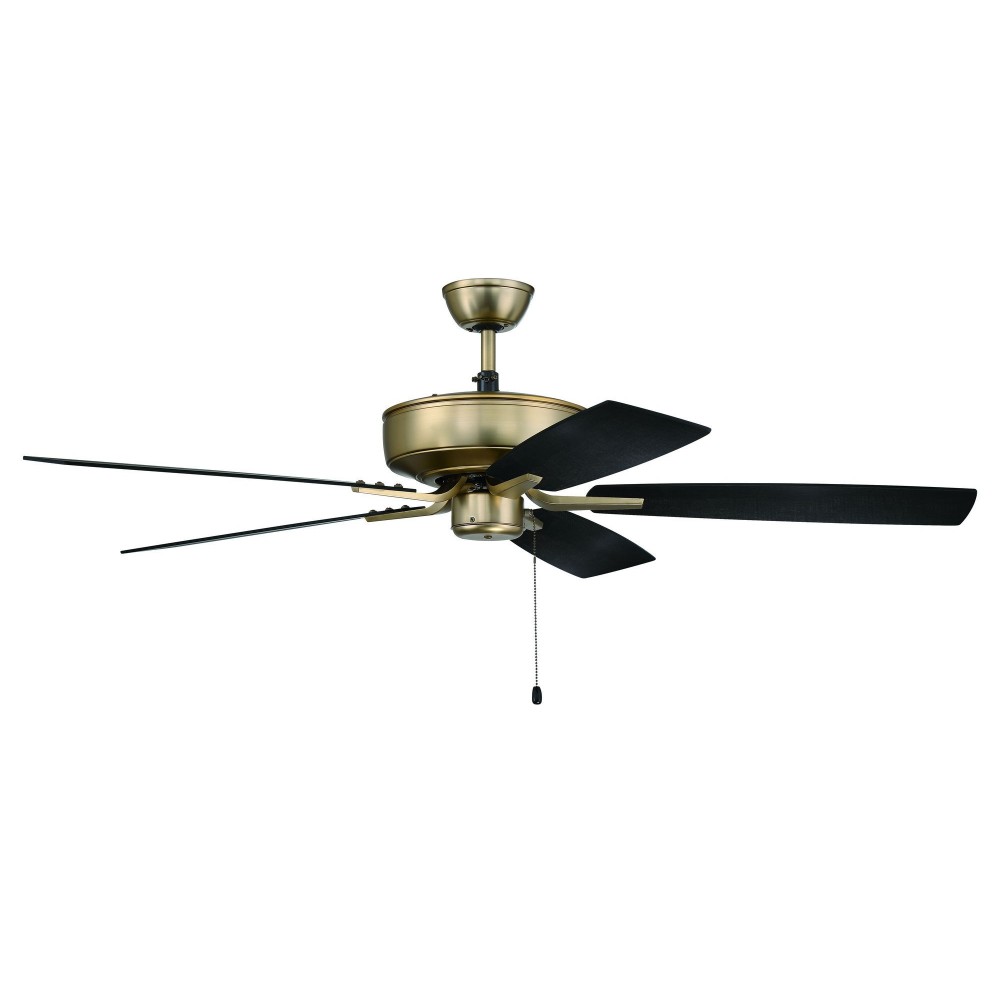 52" Pro Plus Fan with Blades in Satin Brass