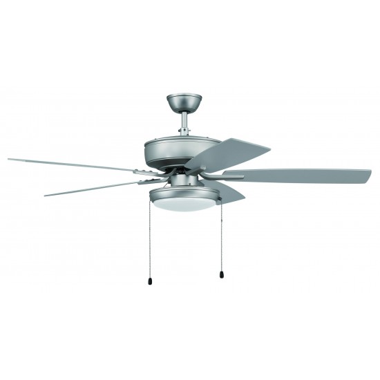 52" Pro Plus Fan with Slim Pan Light Kit and Blades in Brushed Satin Nickel