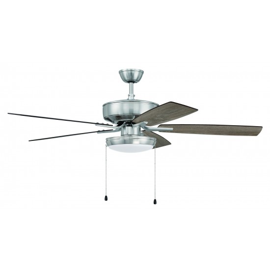 52" Pro Plus Fan with Slim Pan Light Kit and Blades in Brushed Polished Nickel