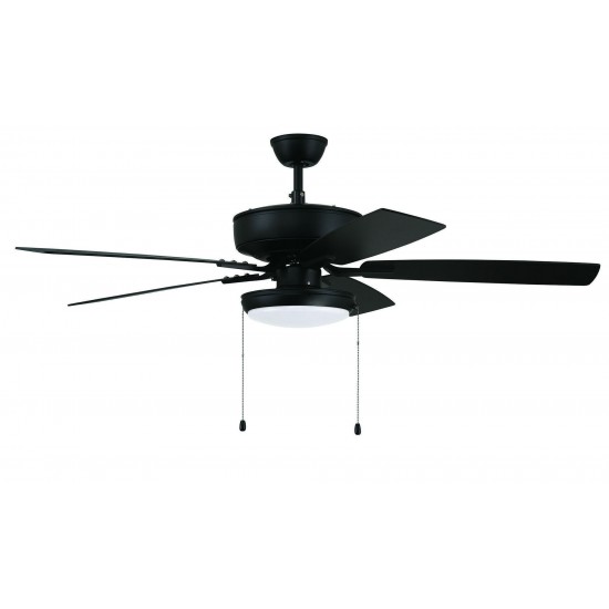 52" Pro Plus Fan with Slim Pan Light kit and Blades in Flat Black