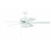 52" Pro Plus Fan with Slim Pan Light Kit and Blades in White