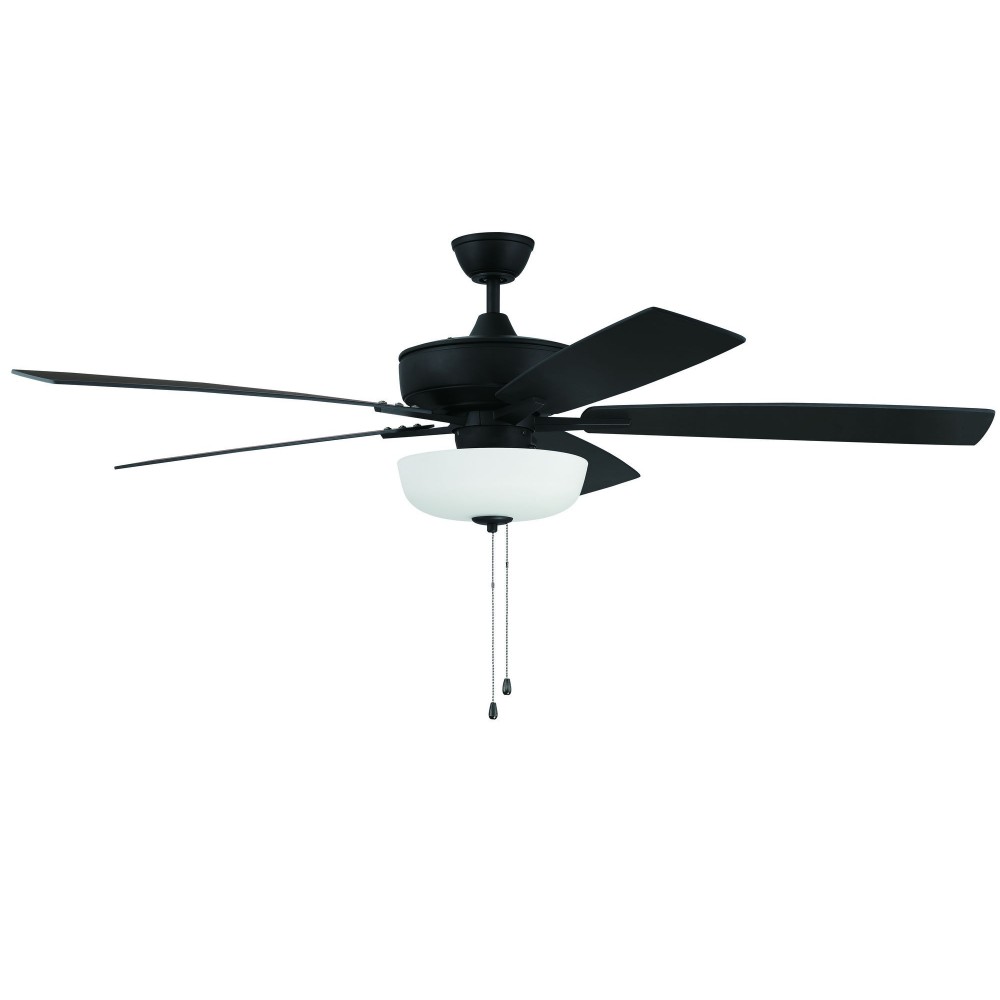 60" Super Pro Fan with White Bowl Light Kit and Blades in Espresso