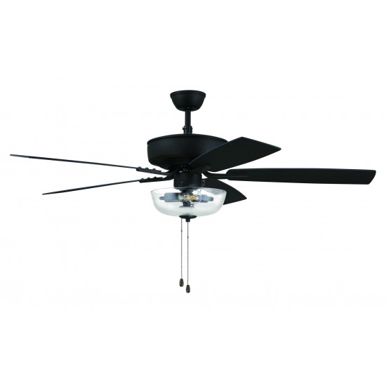 52" Pro Plus Fan with Clear Bowl Light Kit and Blades in Espresso