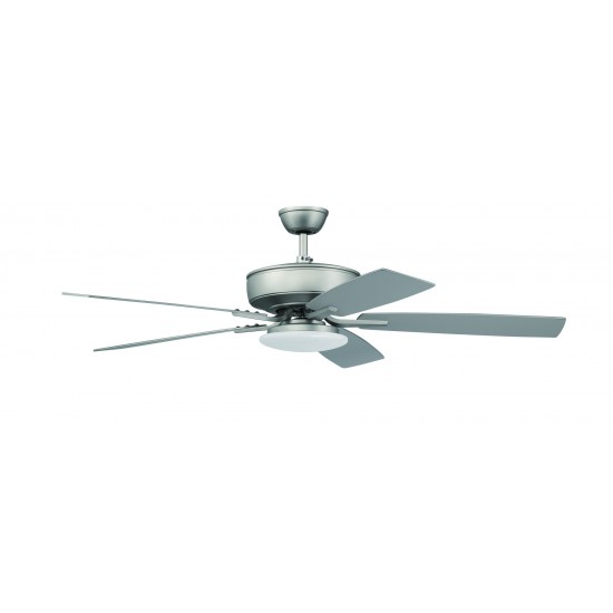 52" Pro Plus Fan with Low Profile Light Kit and Blades in Brushed Satin Nickel
