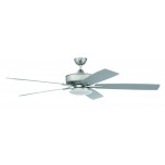 60" Super Pro Fan with Low Profile Light Kit and Blades in Brushed Satin Nickel