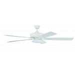 60" Super Pro Fan with Low Profile Light Kit and Blades in White