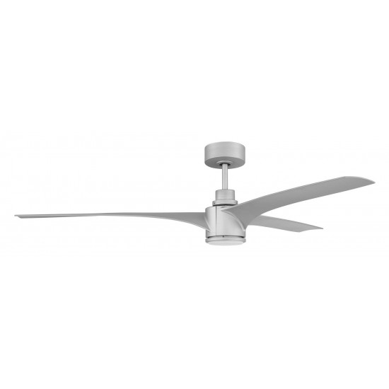 60" Phoebe, Nickel Finish, Nickel Blades Inlcuded, Light kit Included