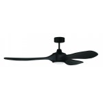 60" Envy Fan Flat Black, Flat Black Finish Blades, Light Kt Included (optional)