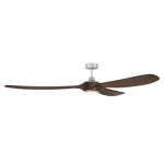 84" Envy Fan Painted Nickel, Dark Cedar Finish Blades, Light Kit Included