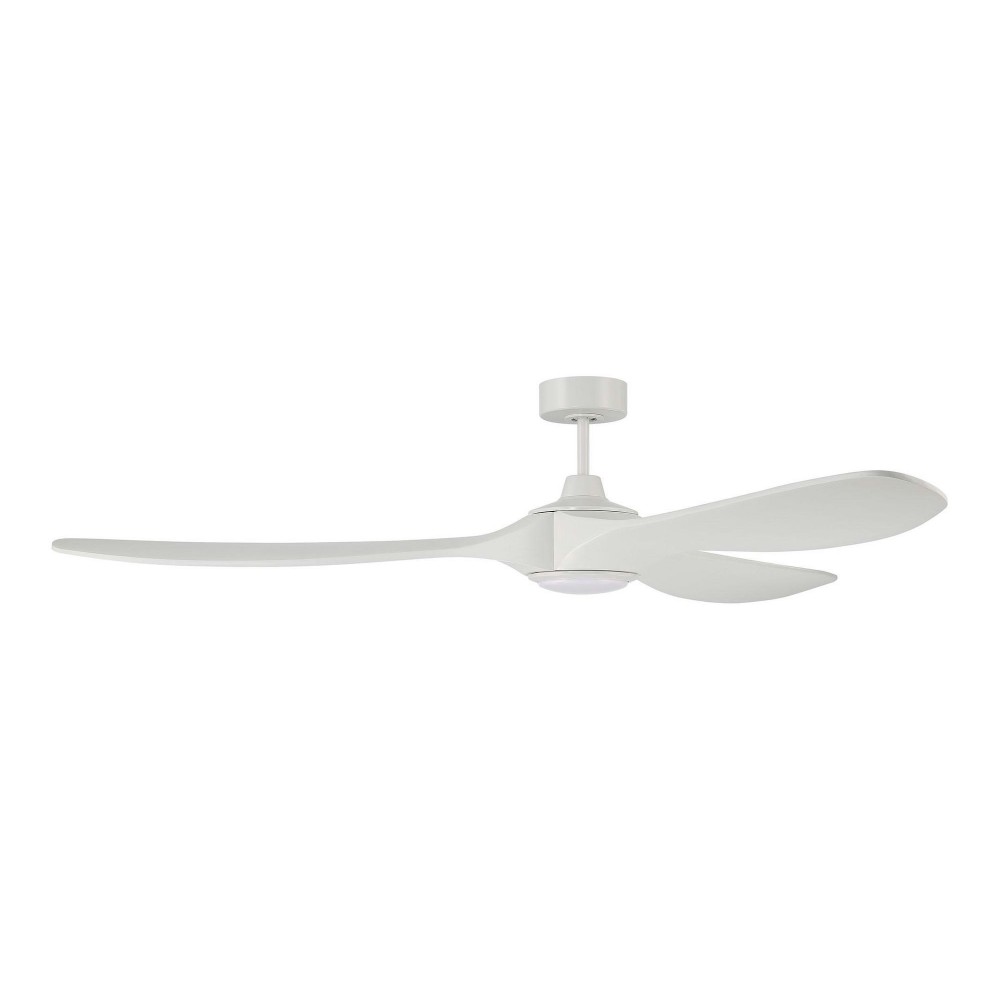 72" Envy Fan White, White Finish Blades, light kit included (Optional)