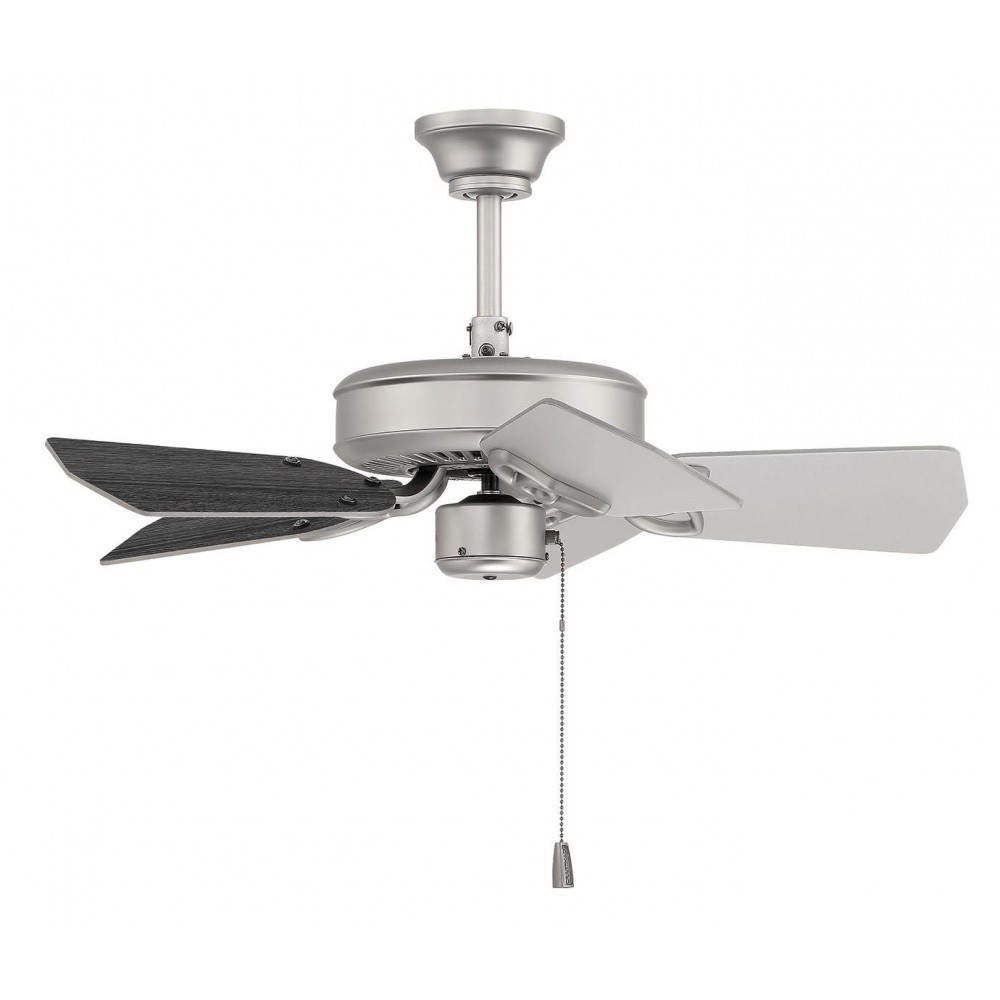 30'' Piccolo Ceiling Fan in Brushed Satin Nickel with Reversible Blades Included