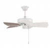 30" Piccolo Ceiling Fan in White w/ reversible White/Washed Oak blades included