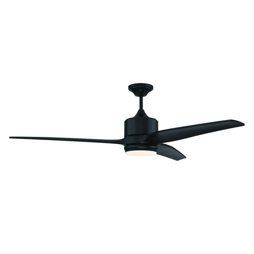 60" Mobi Ceiling Fan with Flat Black Blades, Remotes and LED Light Included