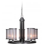 Danbury 5 Light Chandelier in Matte Black