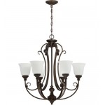 Barrett Place 6 Light Chandelier in Mocha Bronze, 24226-MB-WG