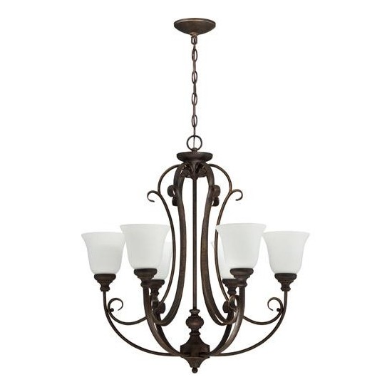 Barrett Place 6 Light Chandelier in Mocha Bronze, 24226-MB-WG