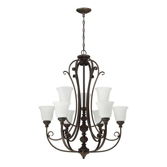 Barrett Place 9 Light Chandelier in Mocha Bronze, 24229-MB-WG