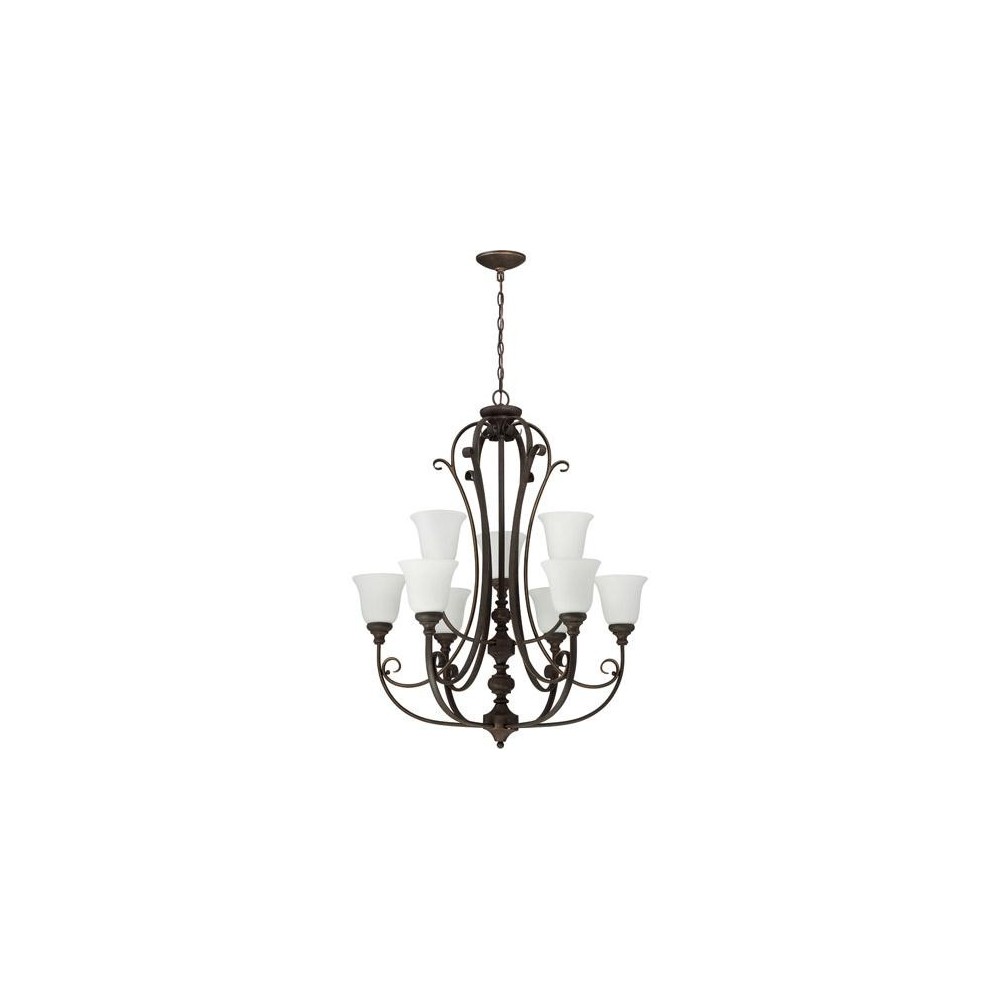 Barrett Place 9 Light Chandelier in Mocha Bronze, 24229-MB-WG