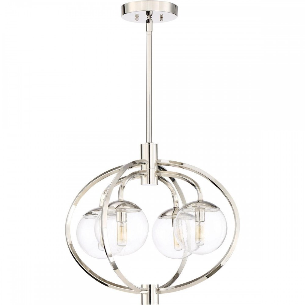 Piltz 4 Light Chandelier in Polished Nickel