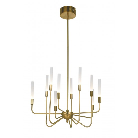 Valdi Chandelier 10 LED Light Satin Brass