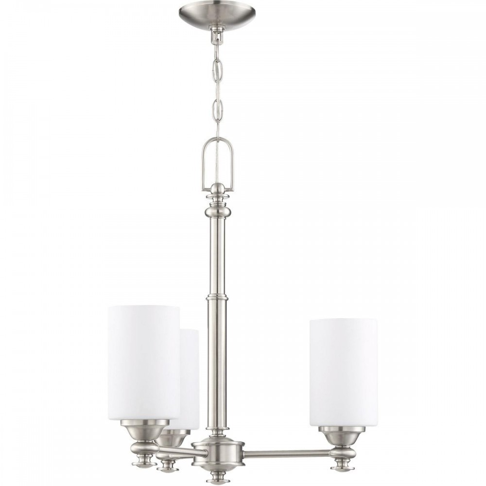 Dardyn Chandelier 3 Light Brushed Polished Nickel Dardyn Chandelier 3 Light Brushed Polished Nickel