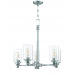 Dardyn Chandelier 5 Light Brushed Polished Nickel, 49825-BNK-C