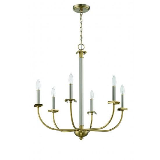 6 Light Chandelier, 54826-BNKSB