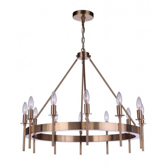 Larrson Chandelier 12 Light Satin Brass