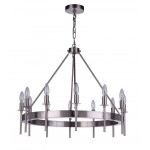 Larrson Chandelier 12 Light, Brushed Polished Nickel