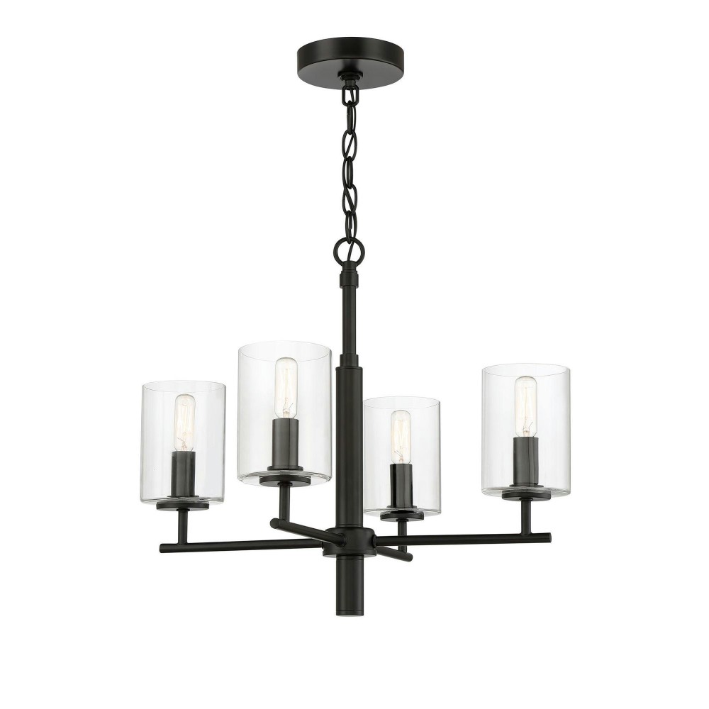 Hailie 4 Light Chandelier Flat Black