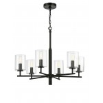 Hailie Chandelier 6 Light Flat Black