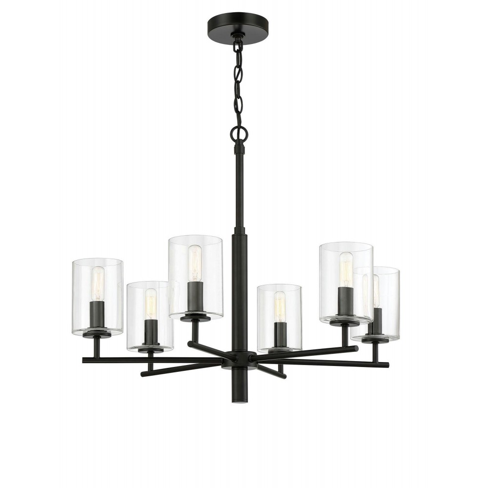 Hailie Chandelier 6 Light Flat Black Hailie Chandelier 6 Light Flat Black