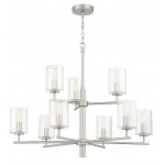 Hailie Chandelier 9 Light Satin Nickel