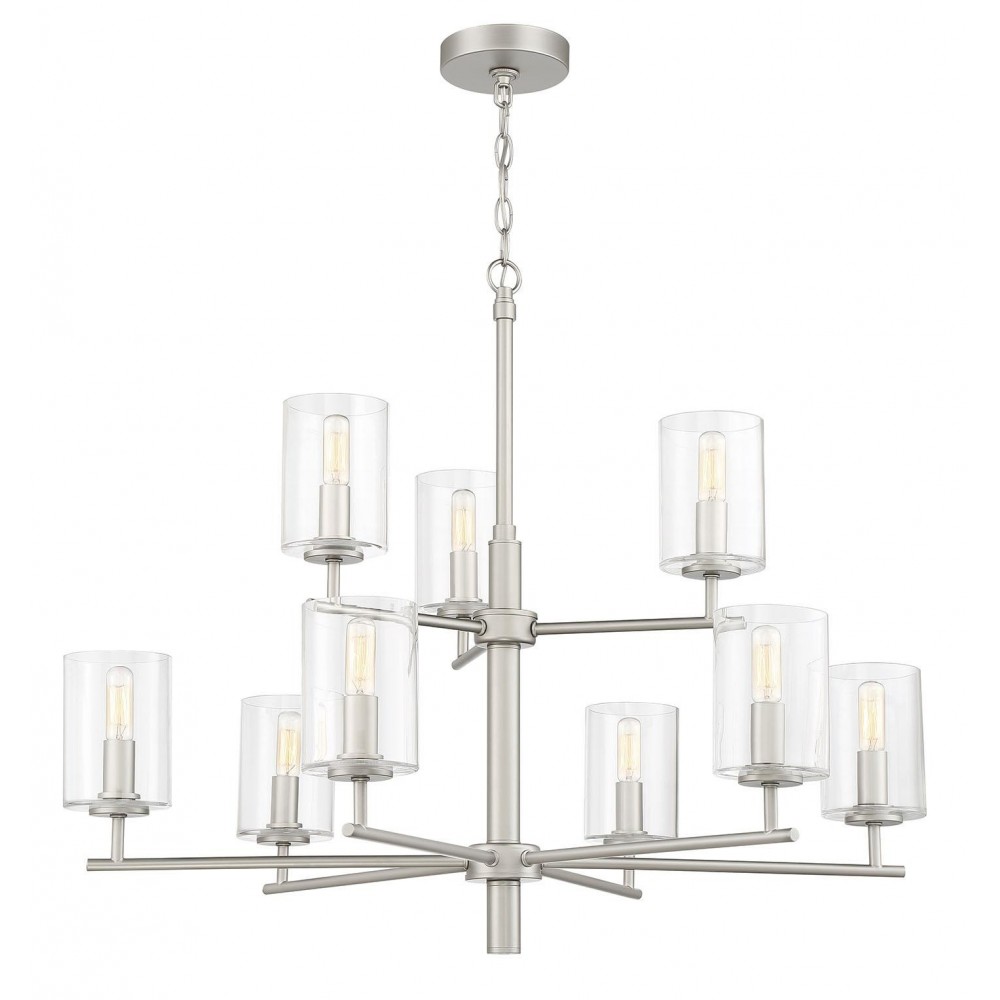 Hailie Chandelier 9 Light Satin Nickel