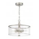 Hailie Convertible Semi Flush 4 Light Satin Nickel